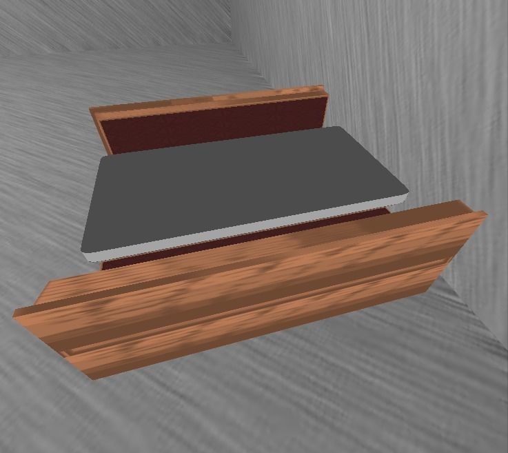 Booth Low-poly 3D model_5