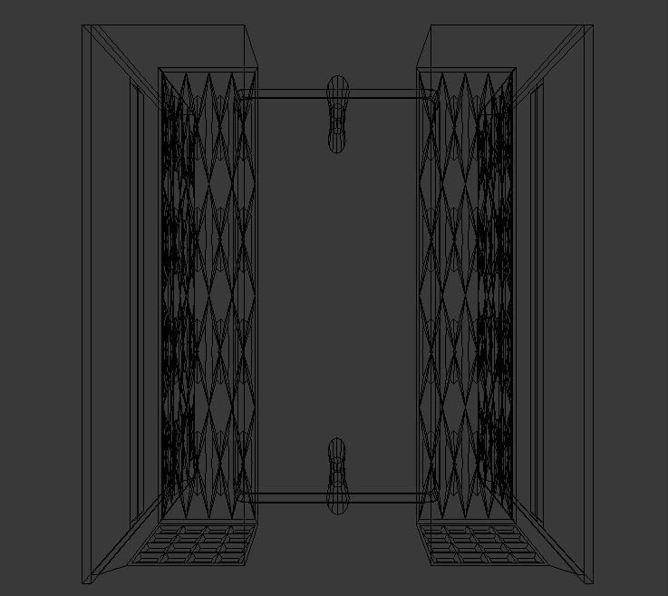 Booth Low-poly 3D model_37