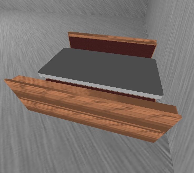 Booth Low-poly 3D model_7