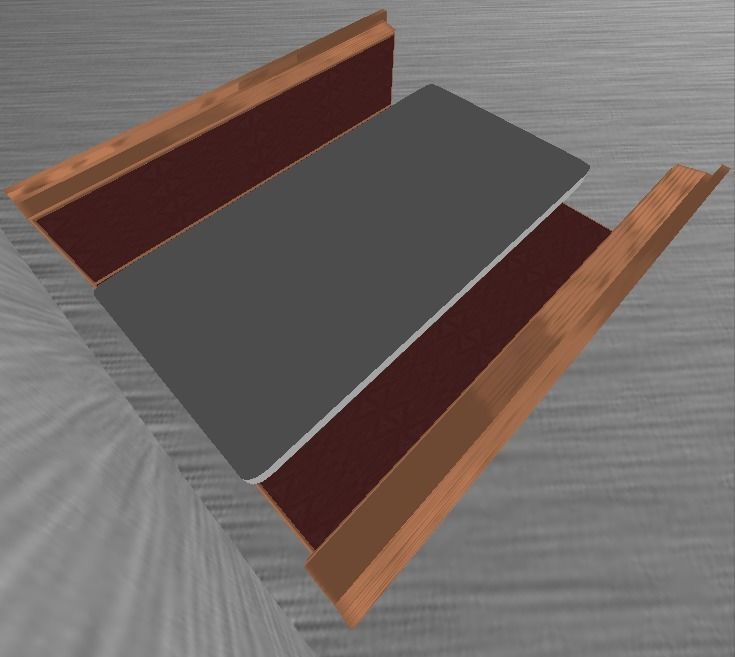 Booth Low-poly 3D model_14