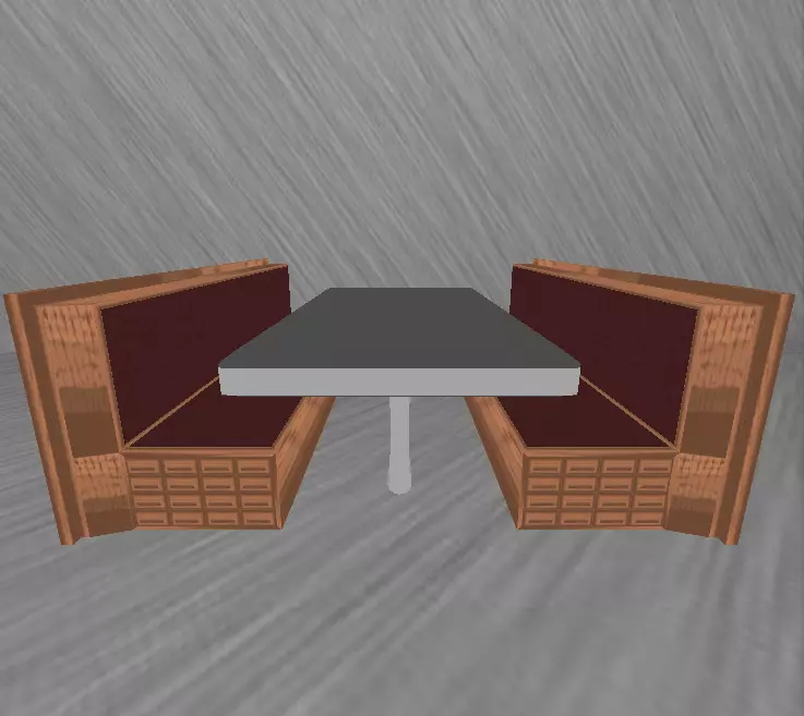 Booth Low-poly 3D model_0