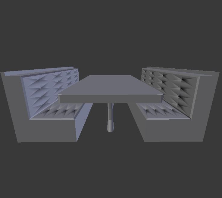 Booth Low-poly 3D model_32