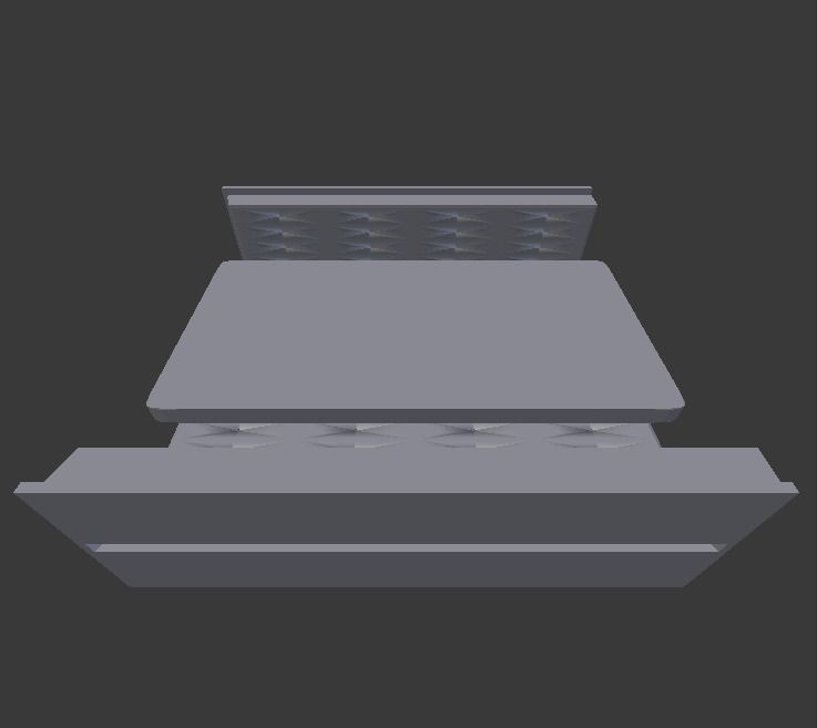 Booth Low-poly 3D model_30