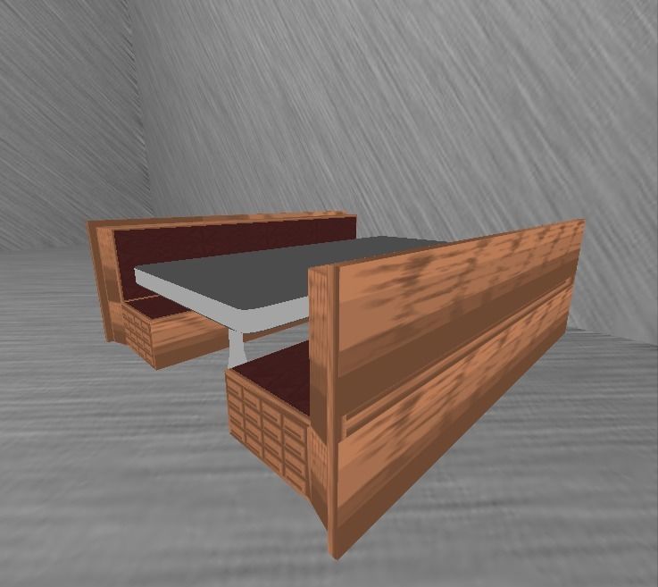 Booth Low-poly 3D model_3