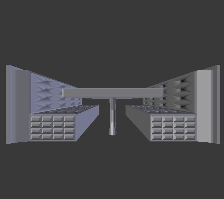 Booth Low-poly 3D model_22