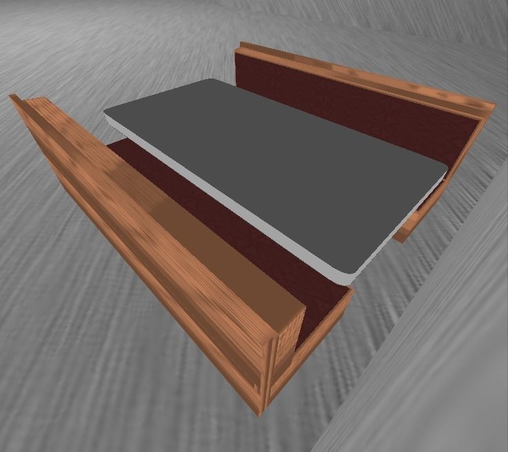 Booth Low-poly 3D model_9