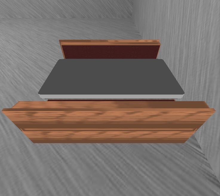 Booth Low-poly 3D model_6