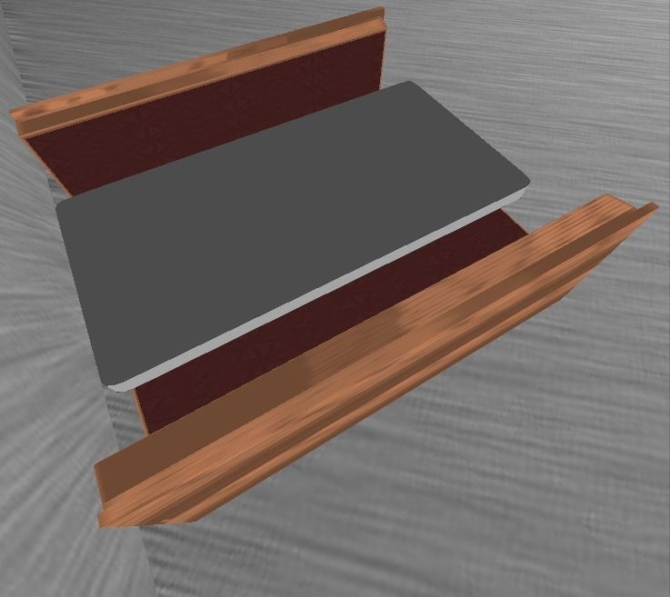 Booth Low-poly 3D model_15