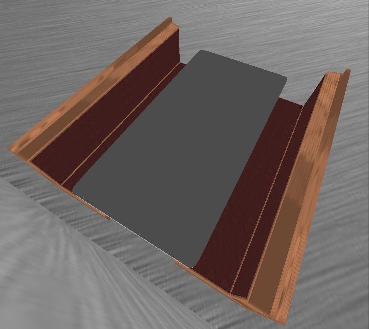 Booth Low-poly 3D model_13