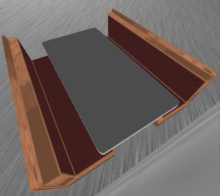 Booth Low-poly 3D model_10