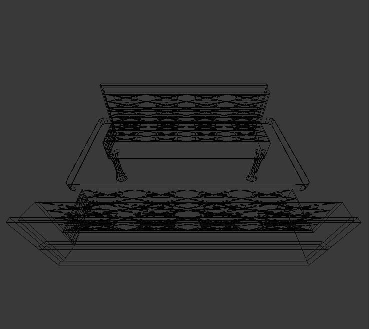 Booth Low-poly 3D model_31