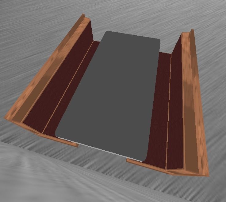 Booth Low-poly 3D model_12