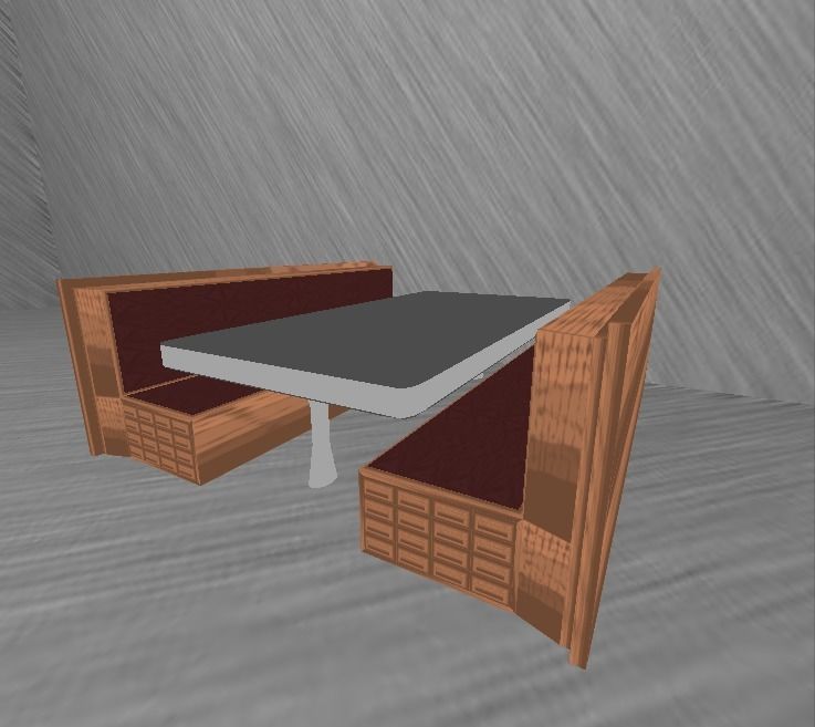 Booth Low-poly 3D model_2