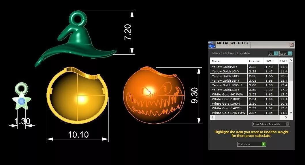 pumpkin pendant 3D print model