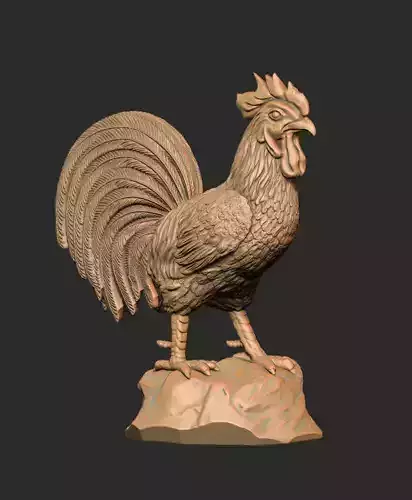 Rooster 2 Statue for 3d Printing 3D print model