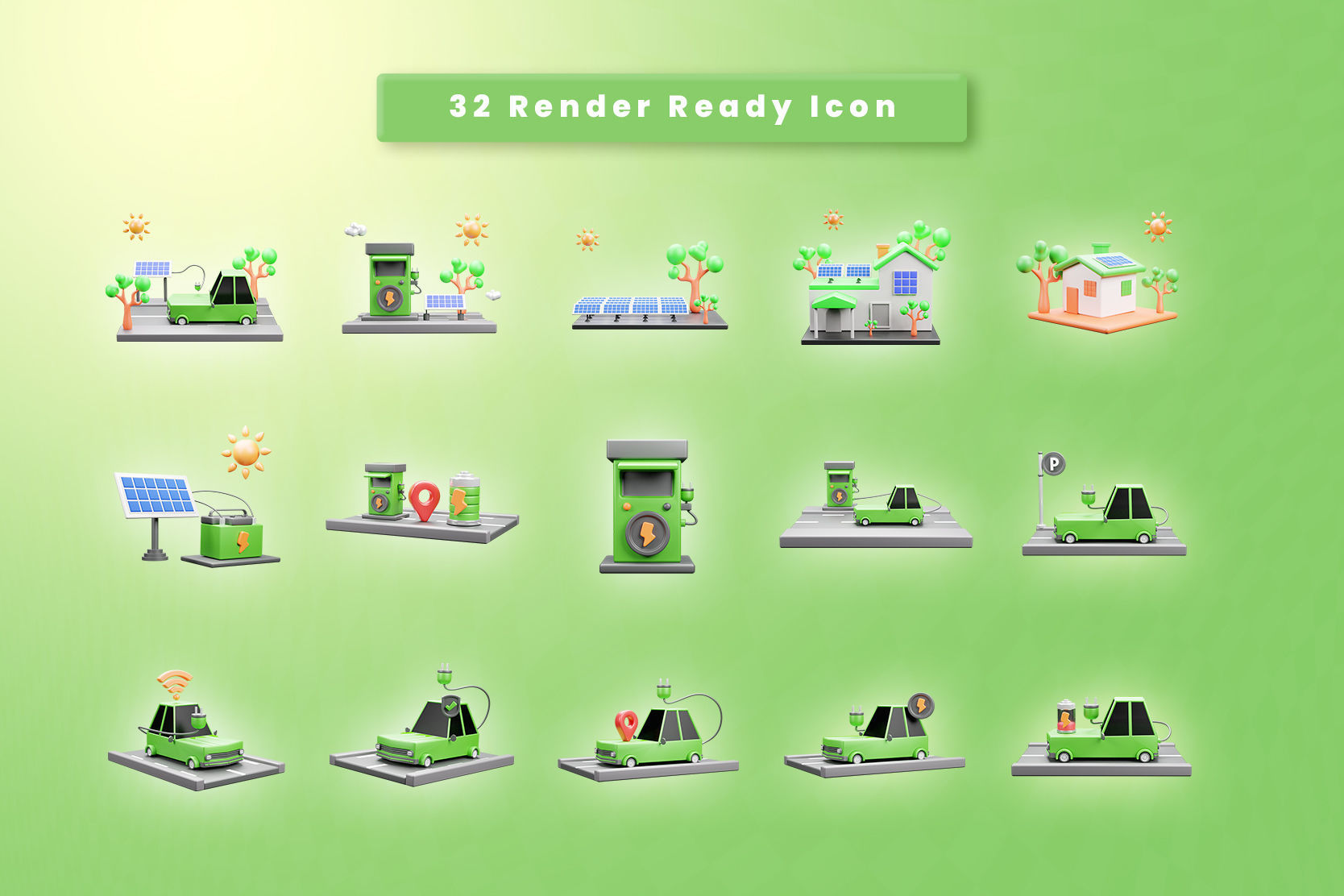 Electro Mobile Transport 3d Illustration 3D model_1