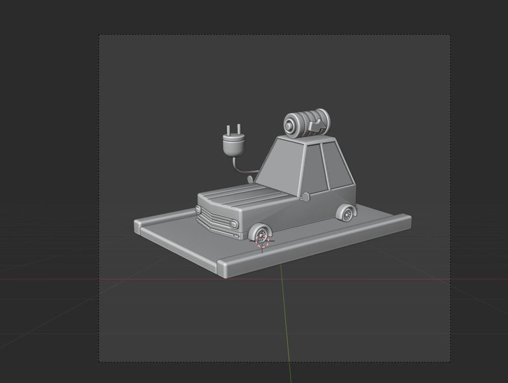 Electro Mobile Transport 3d Illustration 3D model_15