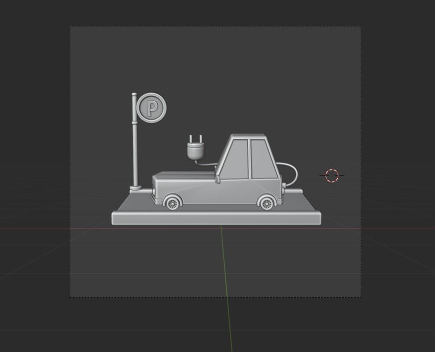 Electro Mobile Transport 3d Illustration 3D model_18