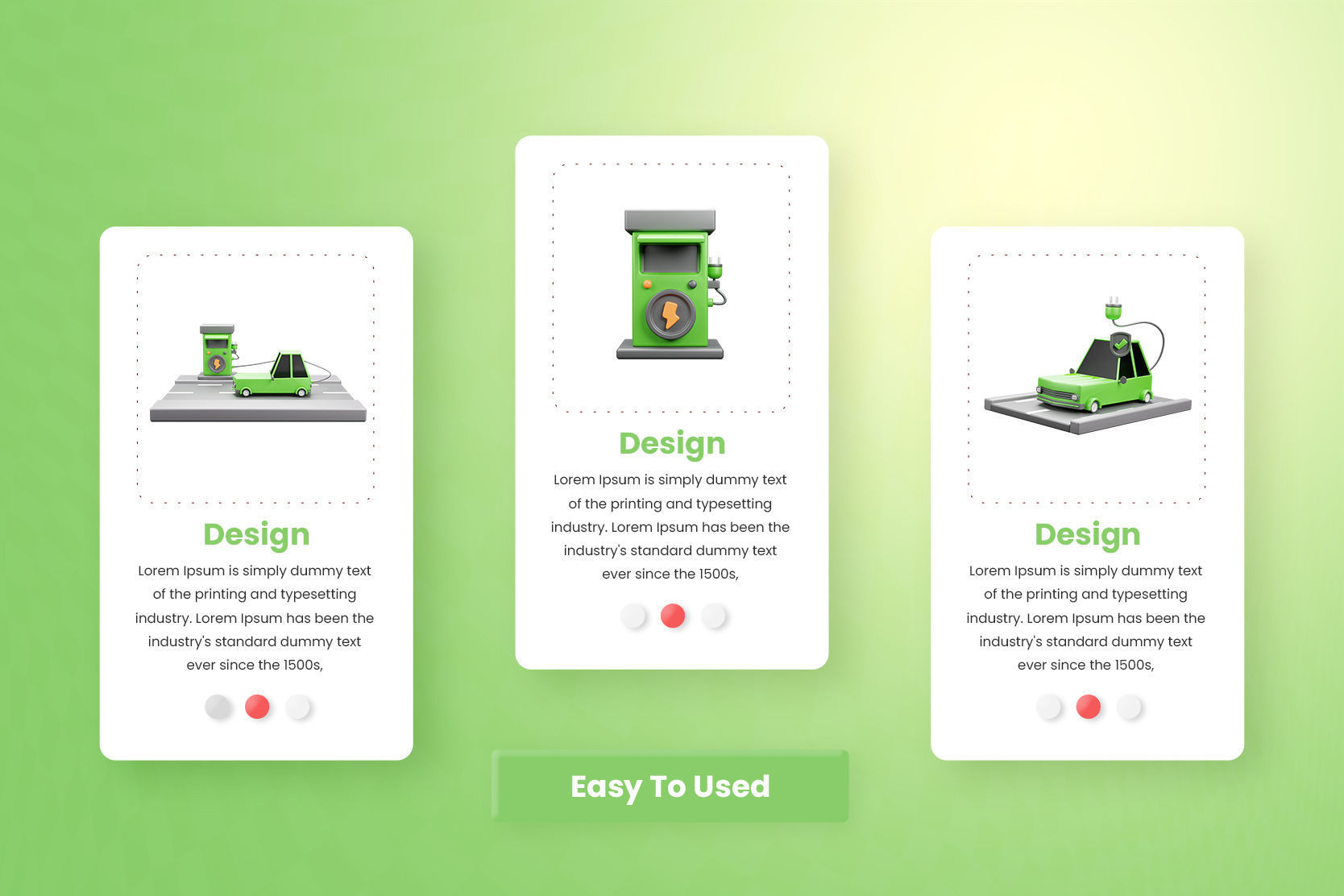 Electro Mobile Transport 3d Illustration 3D model_2