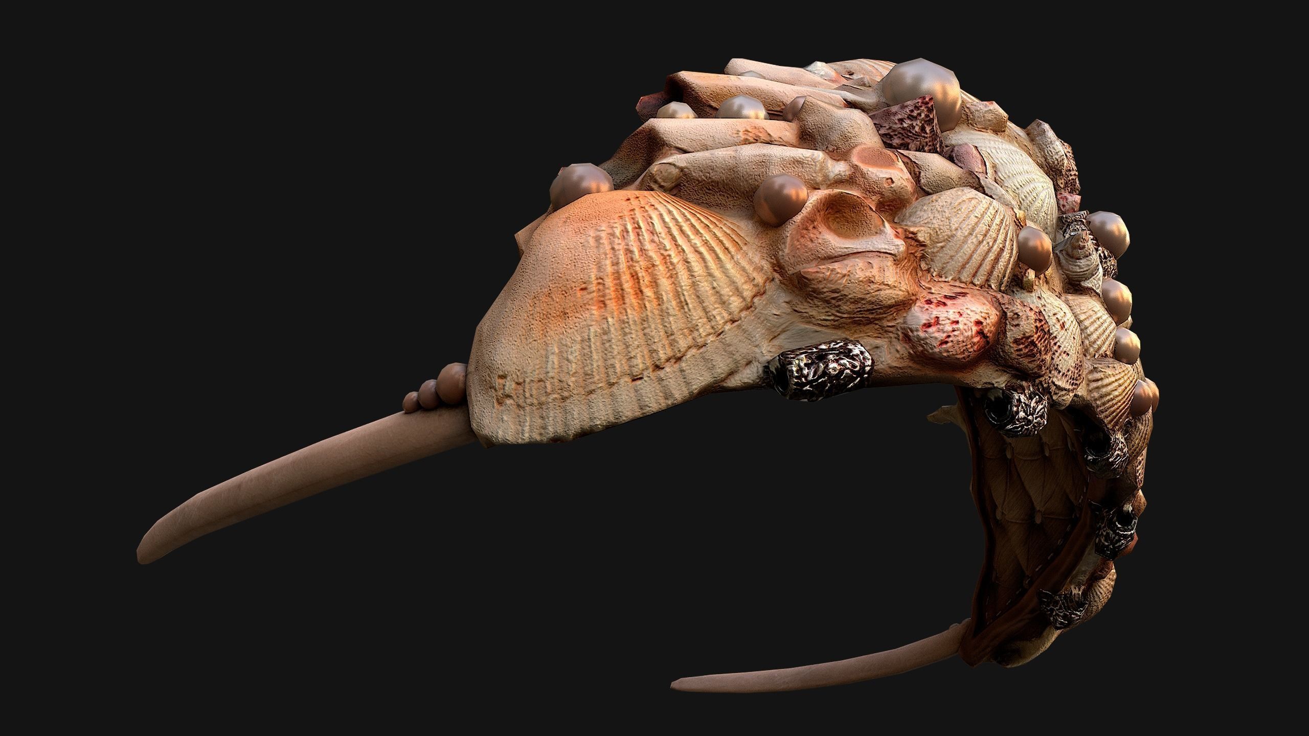 Queen Crown Princess Tiara Set Low-poly 3D model_40