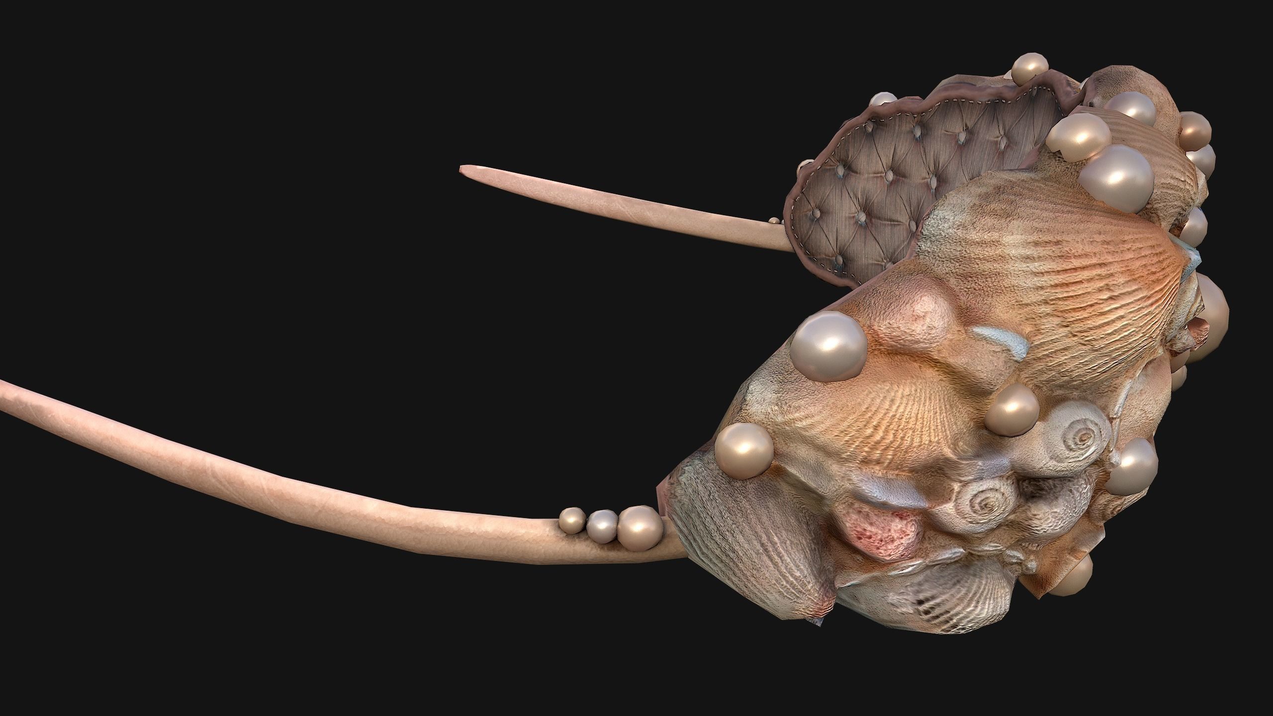 Queen Crown Princess Tiara Set Low-poly 3D model_14