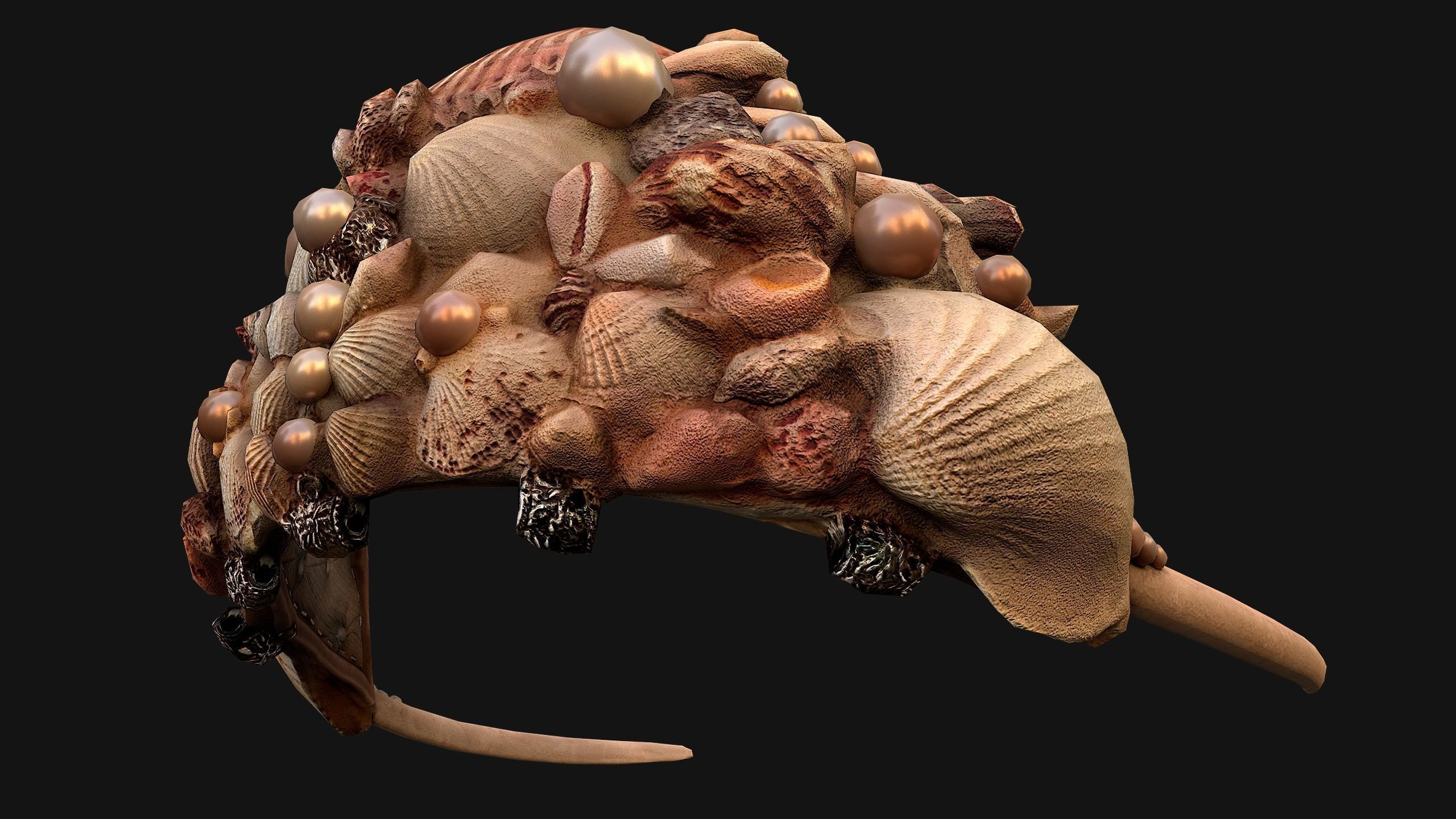 Queen Crown Princess Tiara Set Low-poly 3D model_37