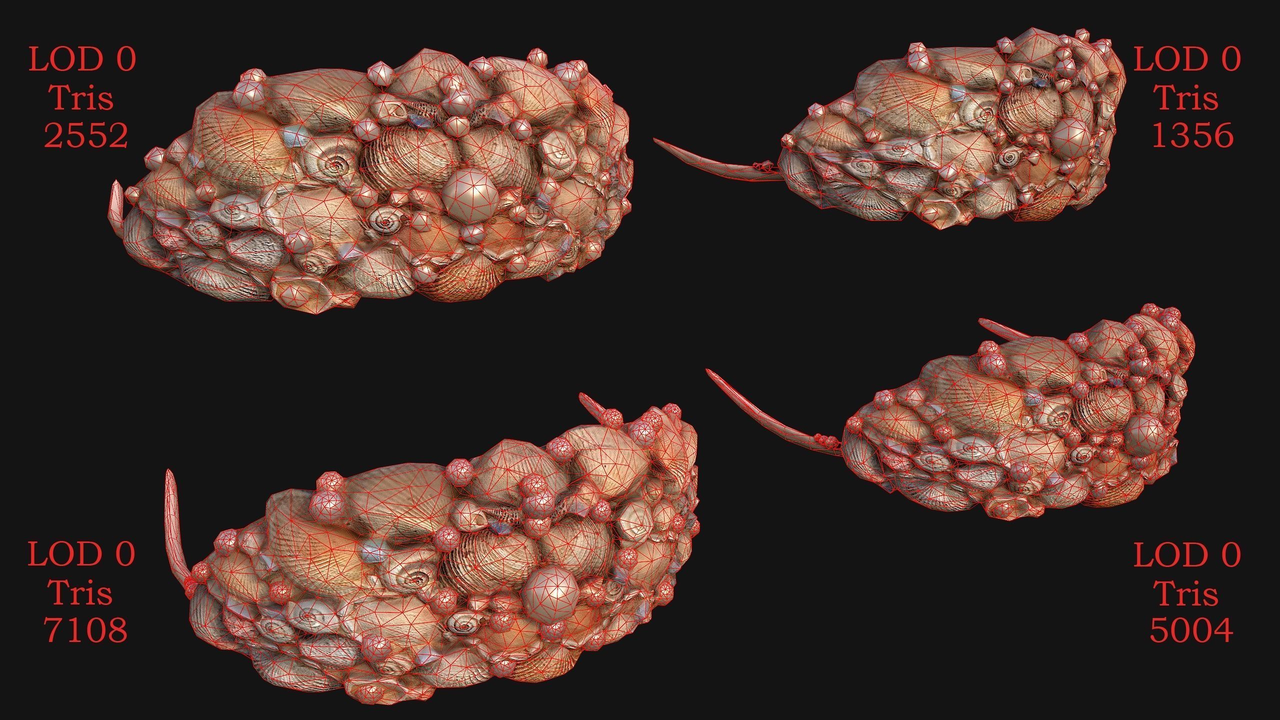 Queen Crown Princess Tiara Set Low-poly 3D model_3