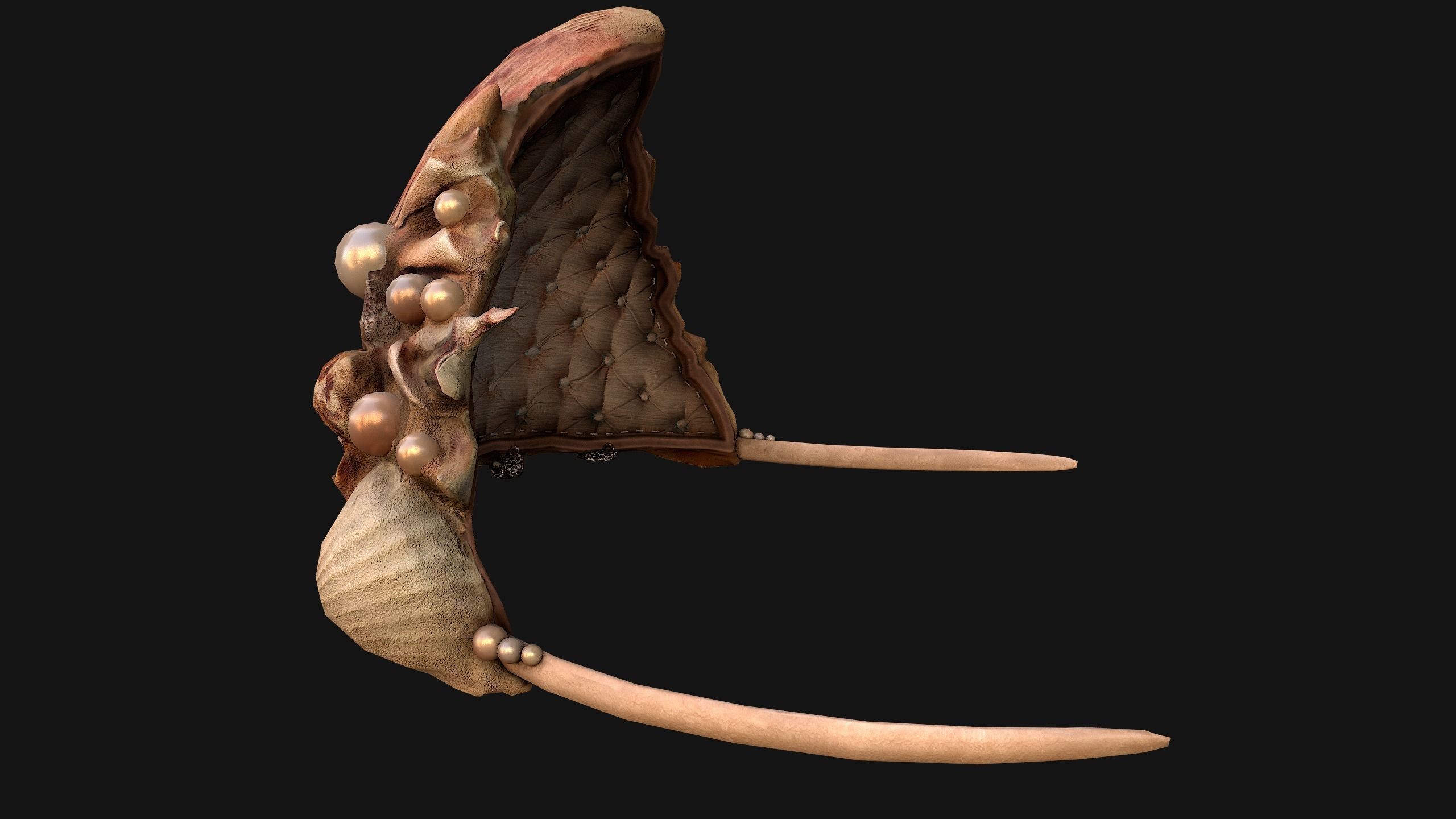 Queen Crown Princess Tiara Set Low-poly 3D model_27