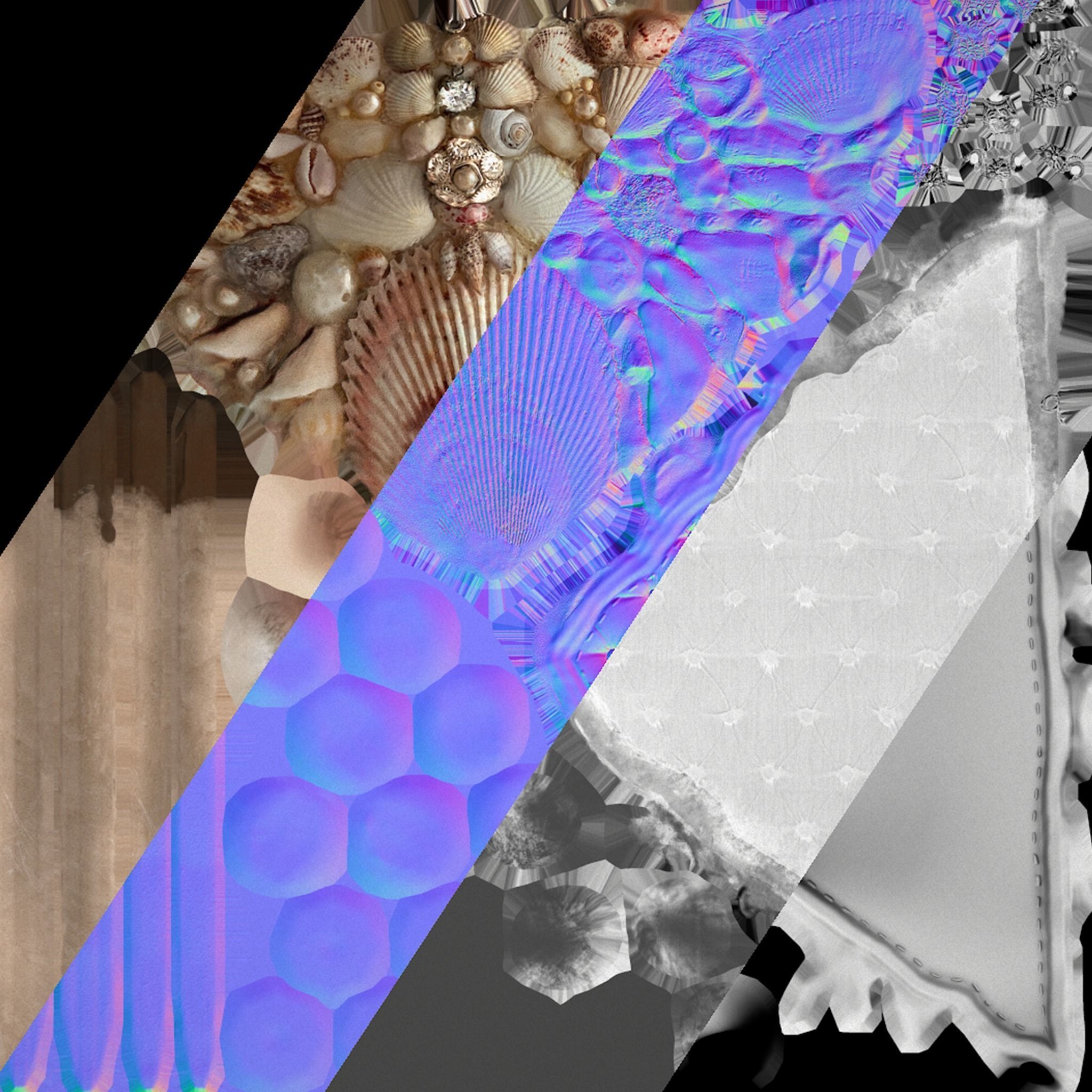 Queen Crown Princess Tiara Set Low-poly 3D model_43