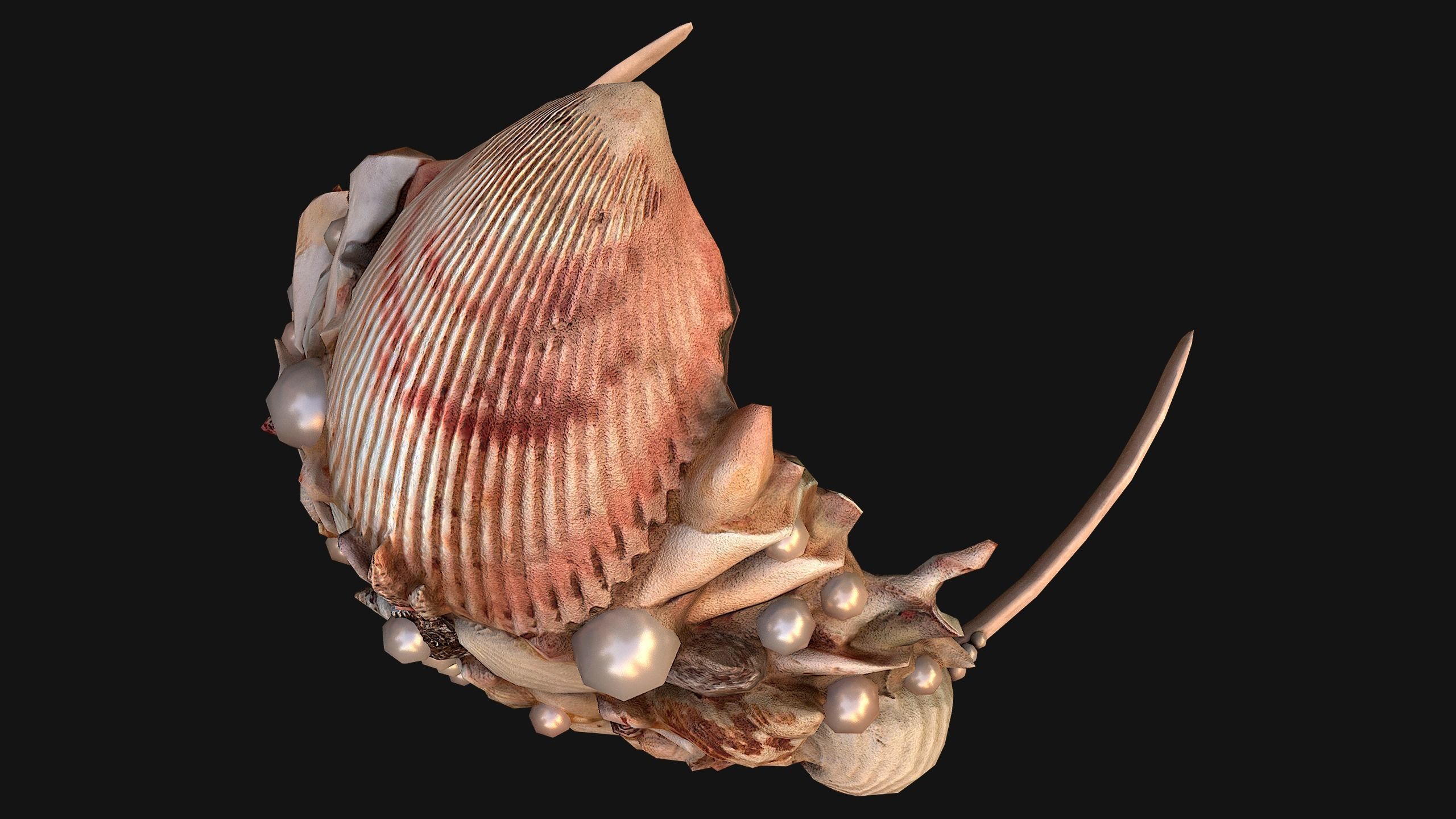 Queen Crown Princess Tiara Set Low-poly 3D model_31