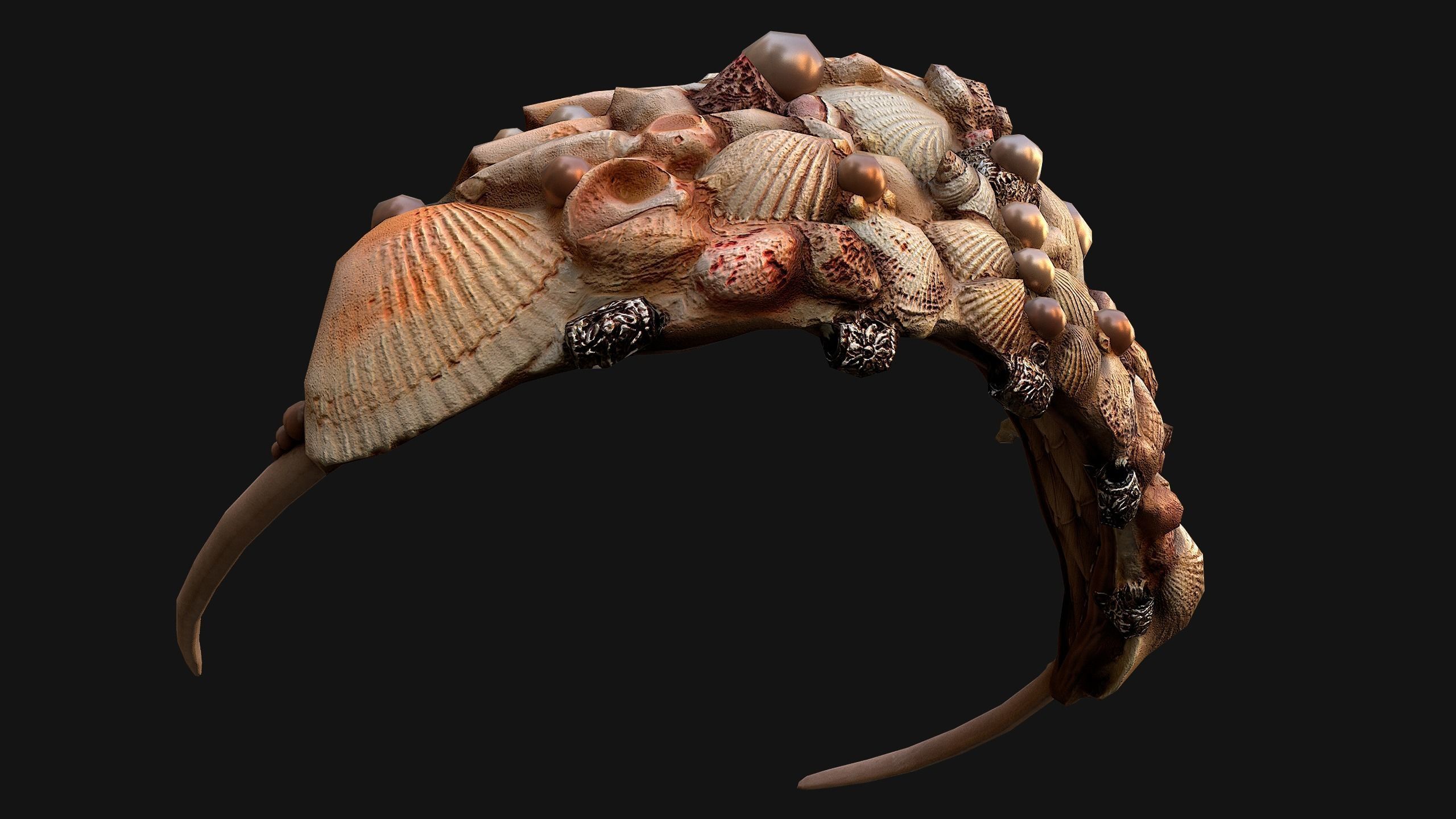 Queen Crown Princess Tiara Set Low-poly 3D model_33