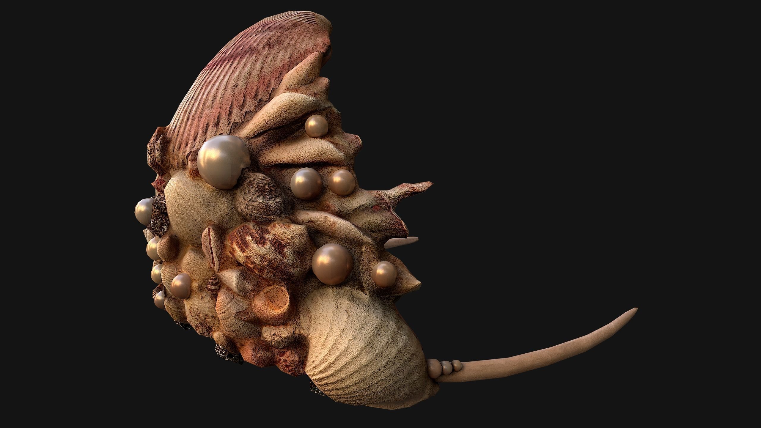 Queen Crown Princess Tiara Set Low-poly 3D model_28