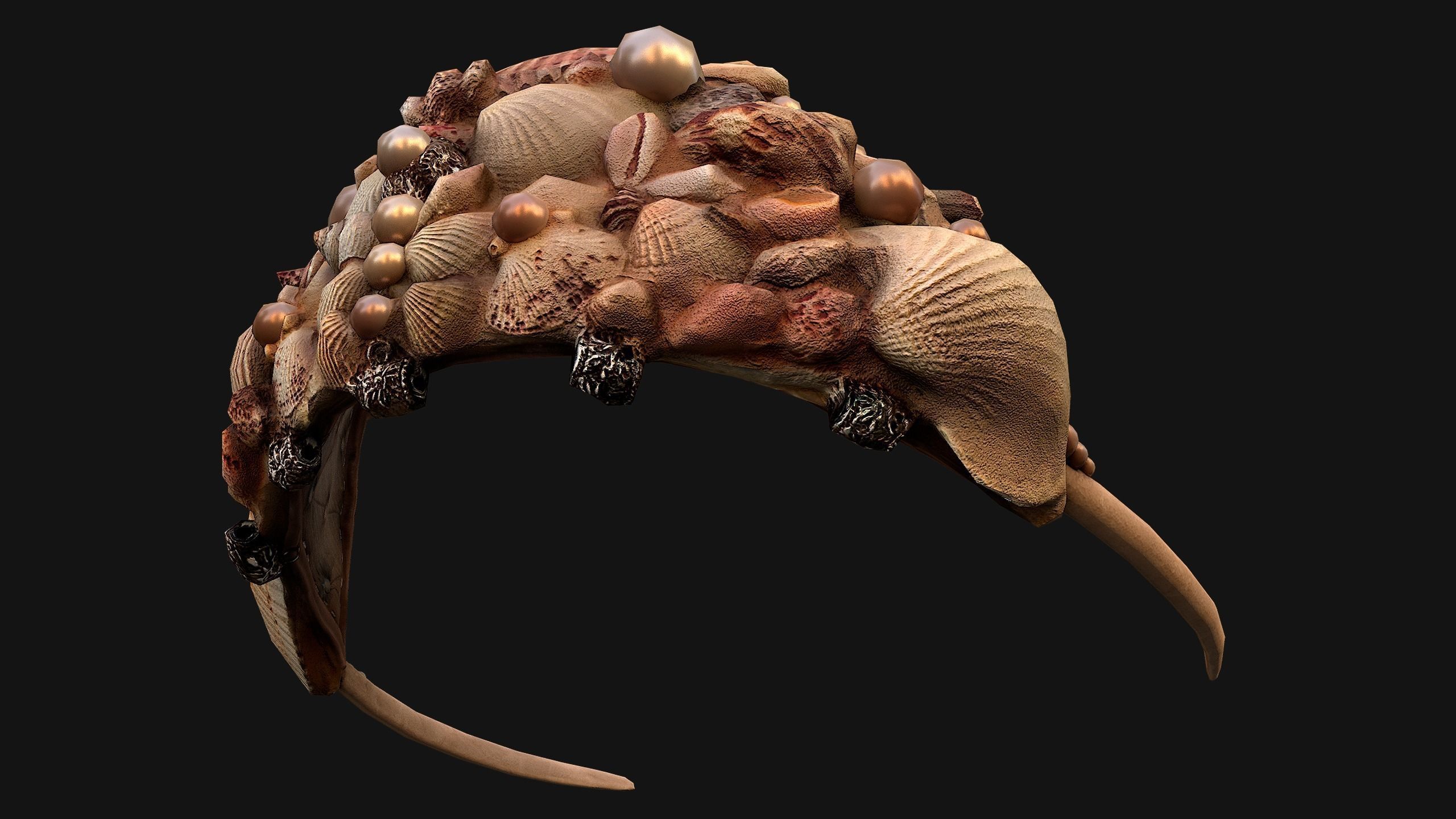 Queen Crown Princess Tiara Set Low-poly 3D model_32