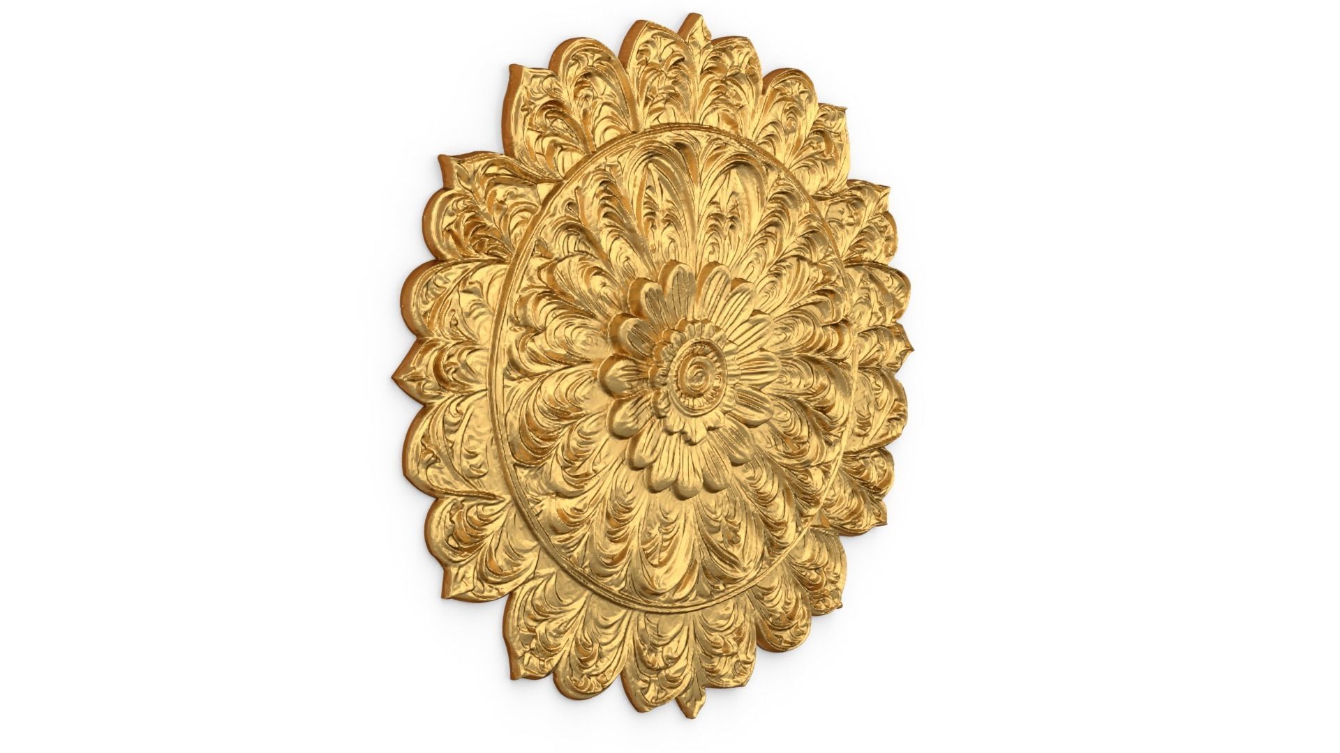 Rosette decorative ceiling medallion 01 3D model_1