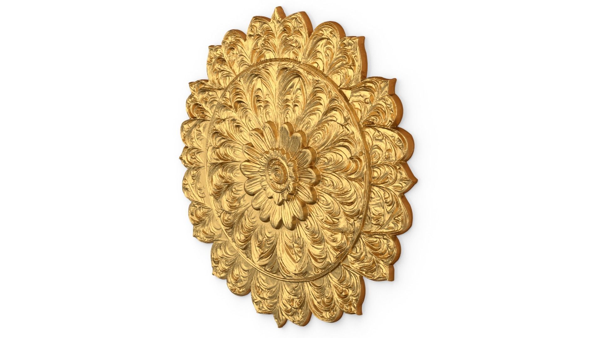 Rosette decorative ceiling medallion 01 3D model_2