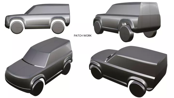Landrover Defender 90 Alias Model Form 3D model