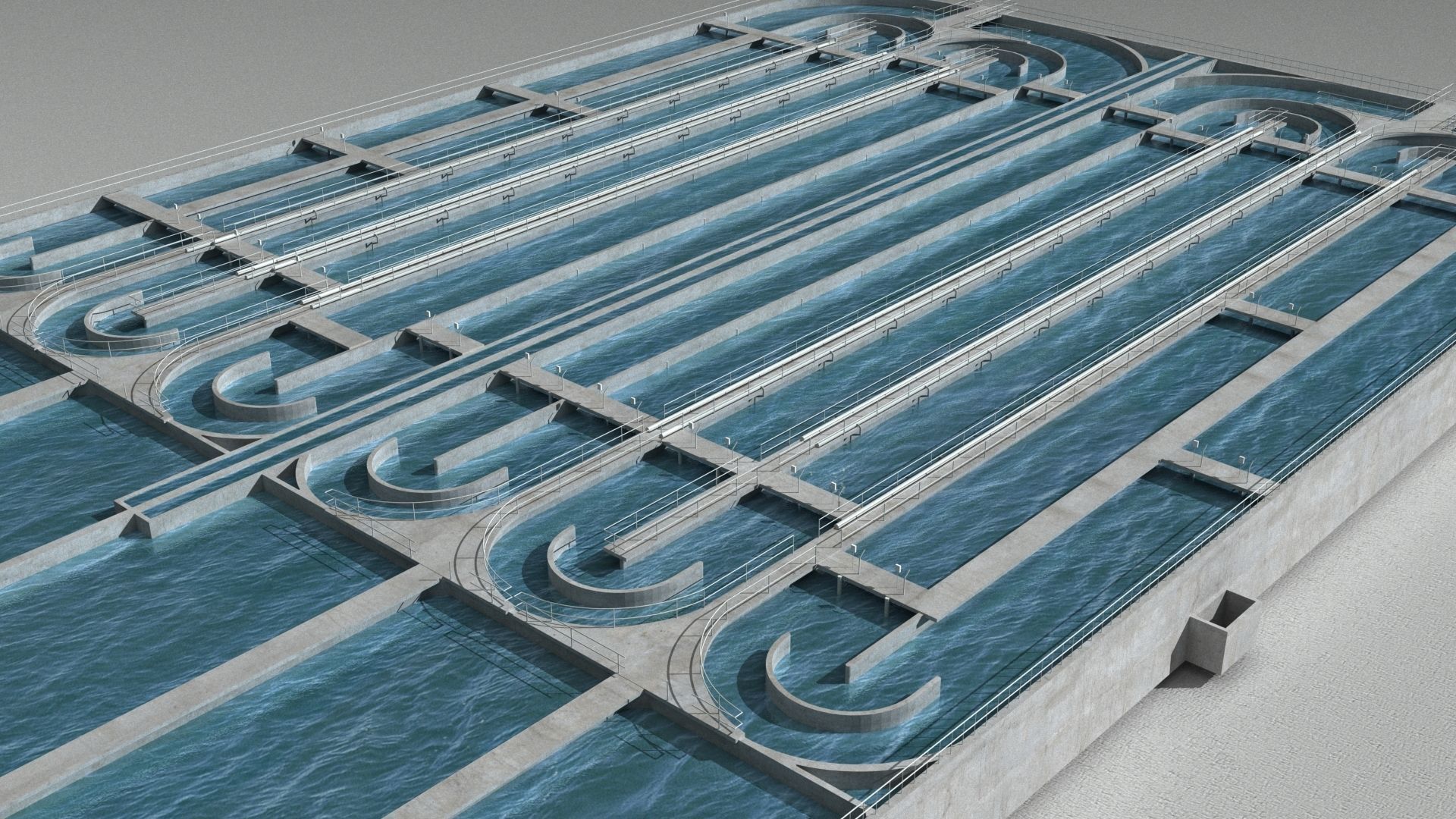 Sewage treatment plant facilities 3D model_10