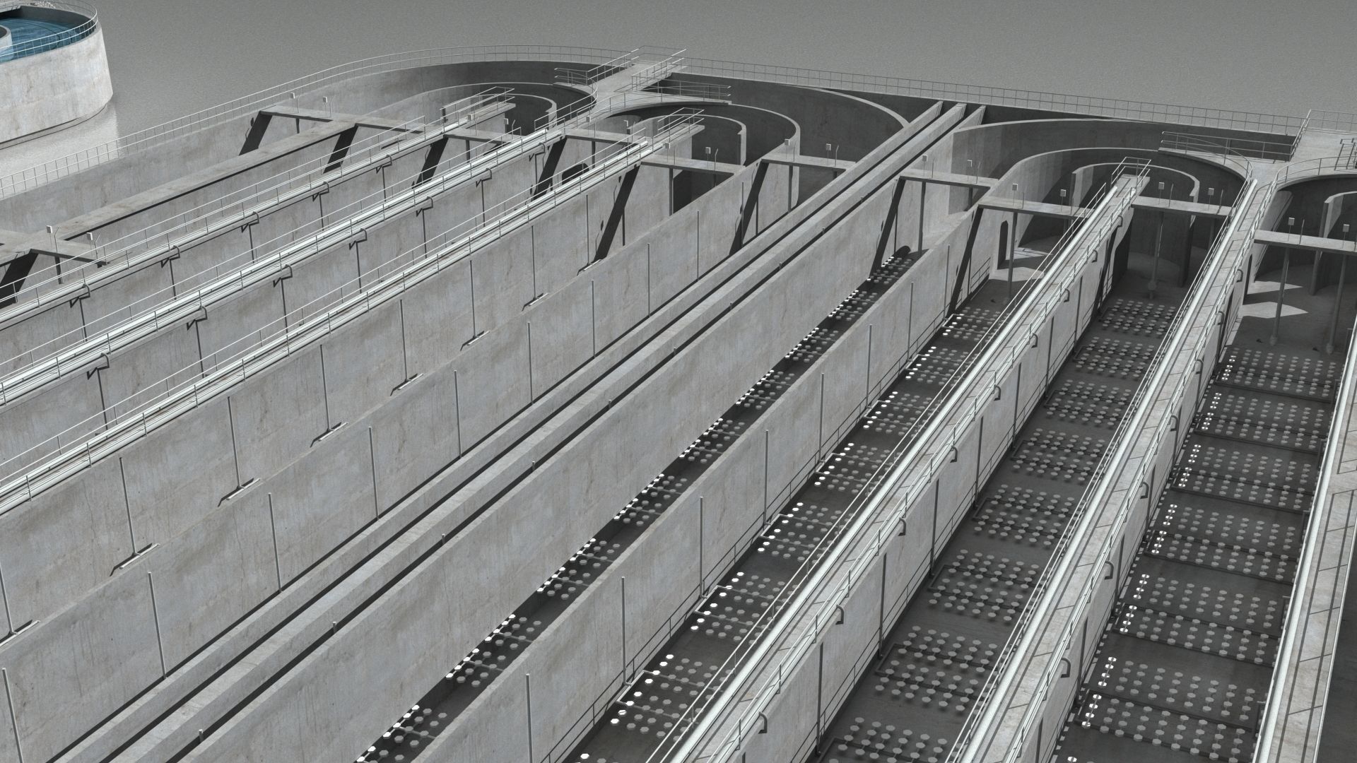 Sewage treatment plant facilities 3D model_9