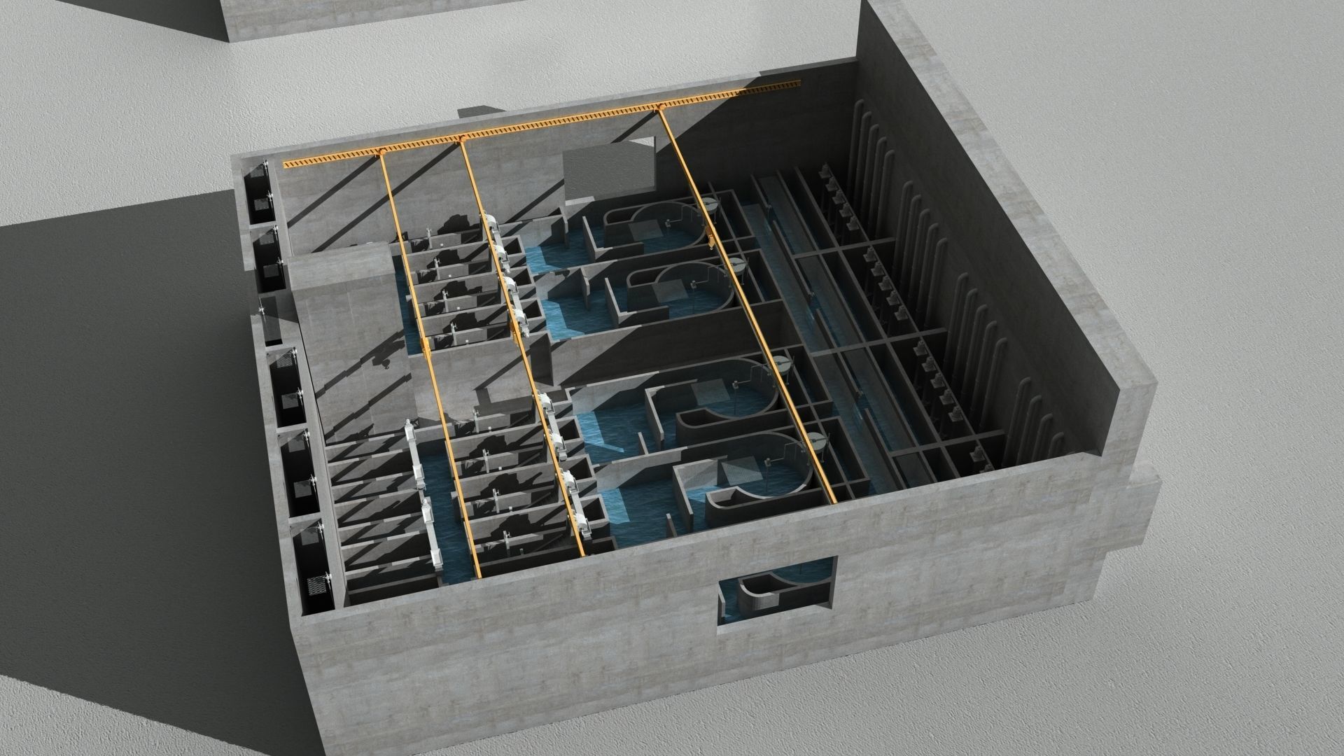 Sewage treatment plant facilities 3D model_4