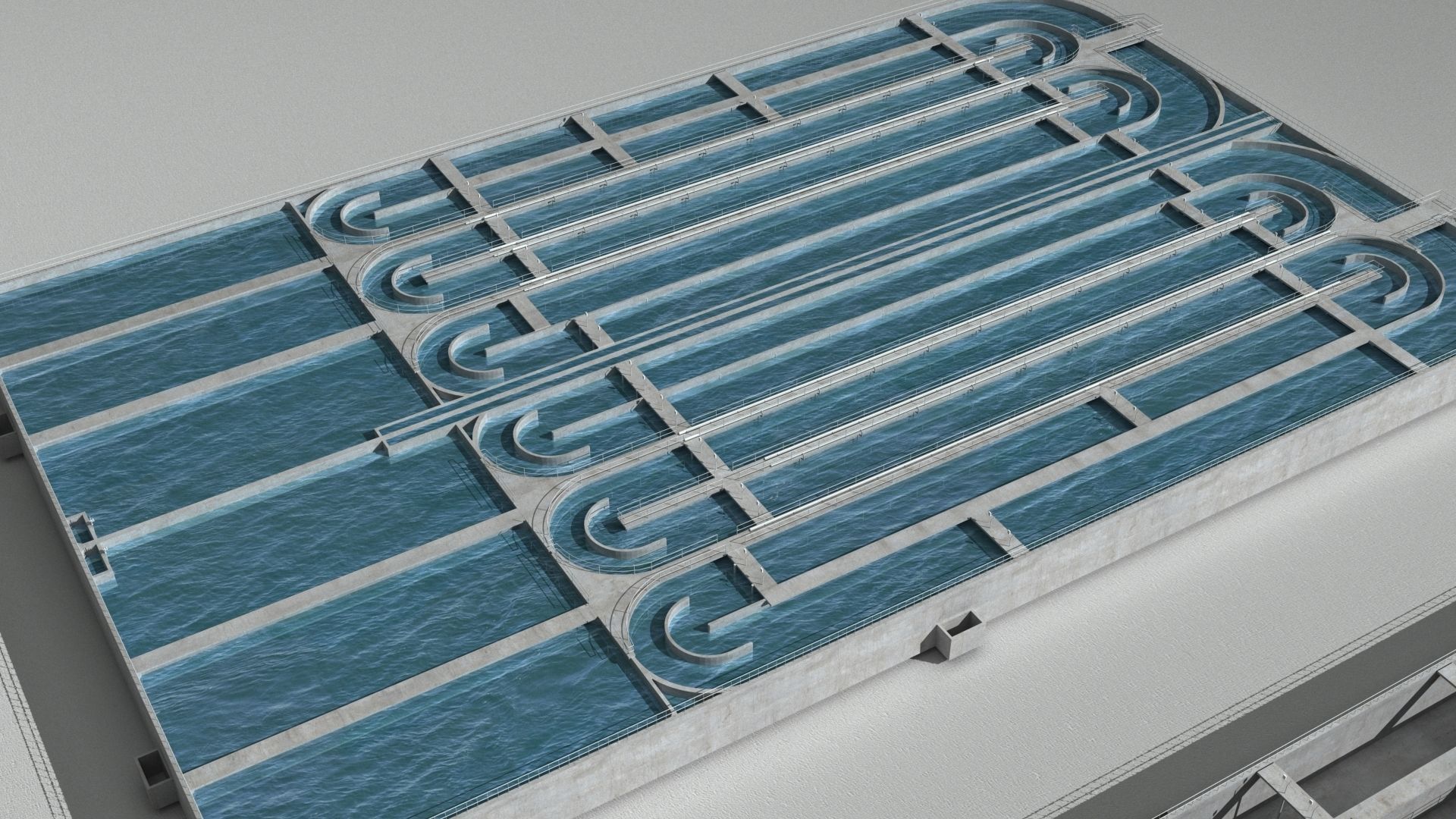 Sewage treatment plant facilities 3D model_7