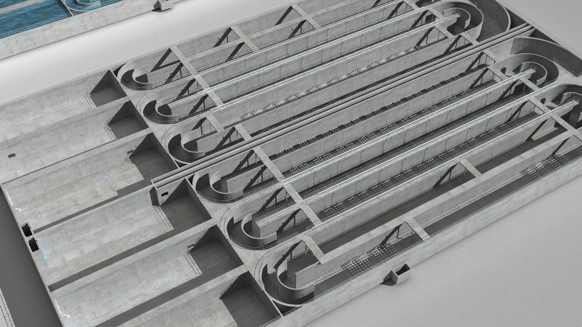 Sewage treatment plant facilities 3D model_8