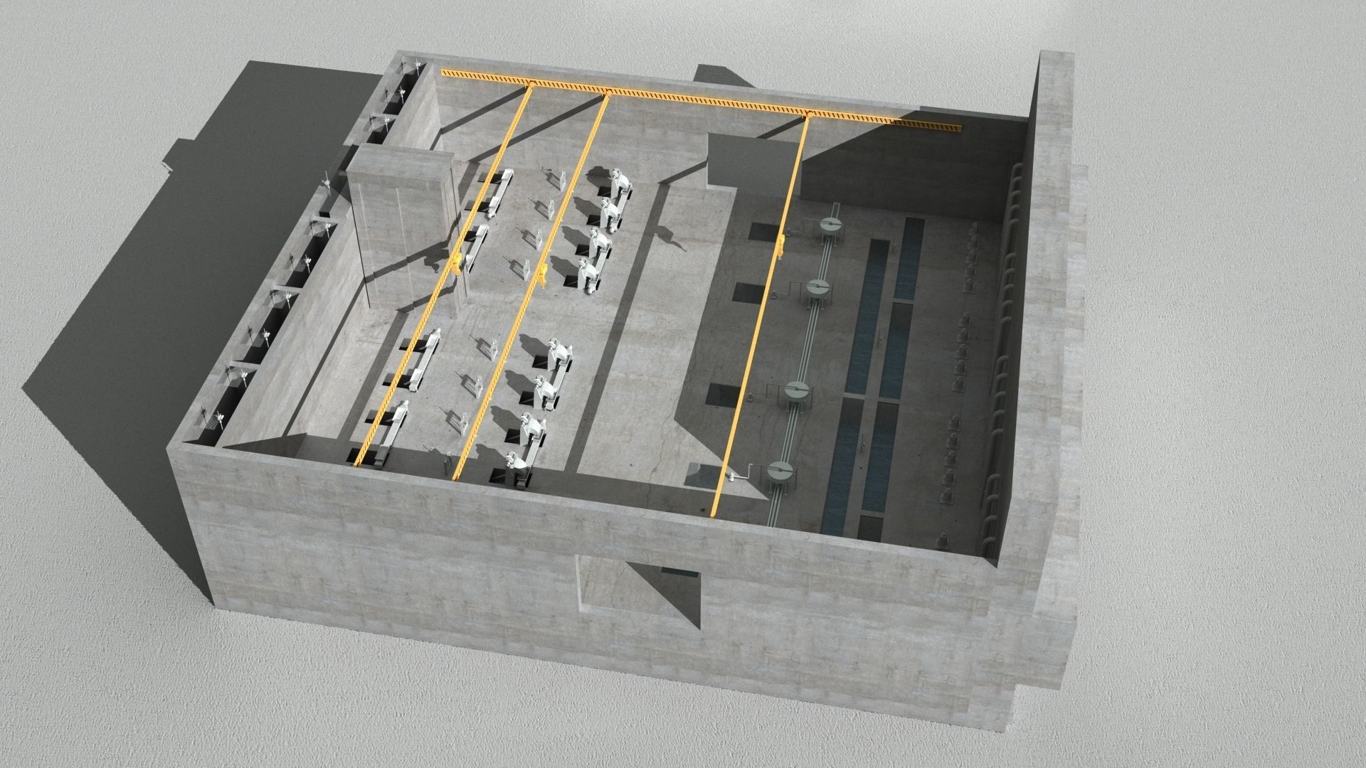 Sewage treatment plant facilities 3D model_5