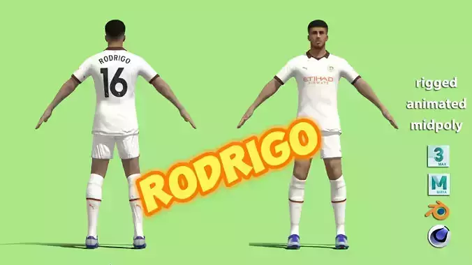 T-Pose Rodrigo Manchester City 23-24 3D model