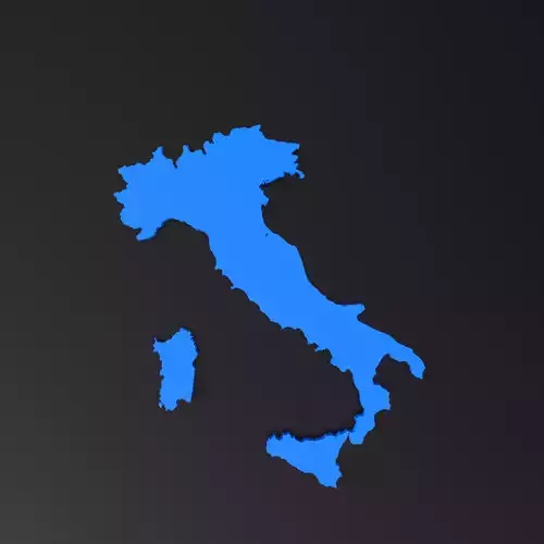 ITALY FLAT MAP -EASY PRINT NO SUPPORT- CARTINA ITALIA 3D print model