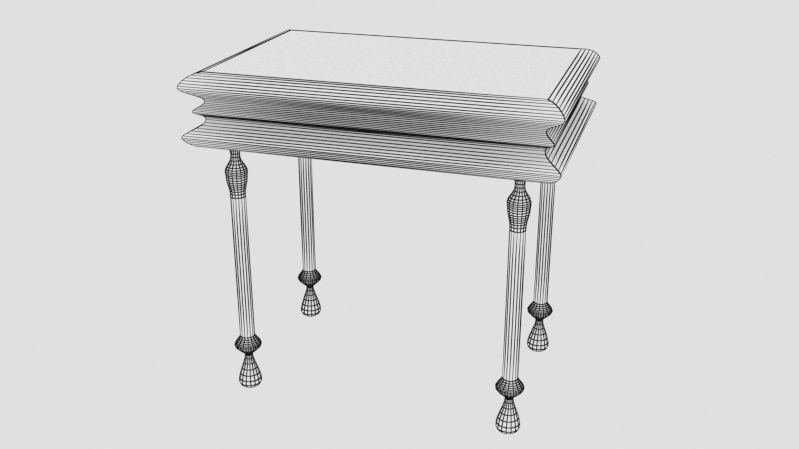 Grand piano Low-poly 3D model_8