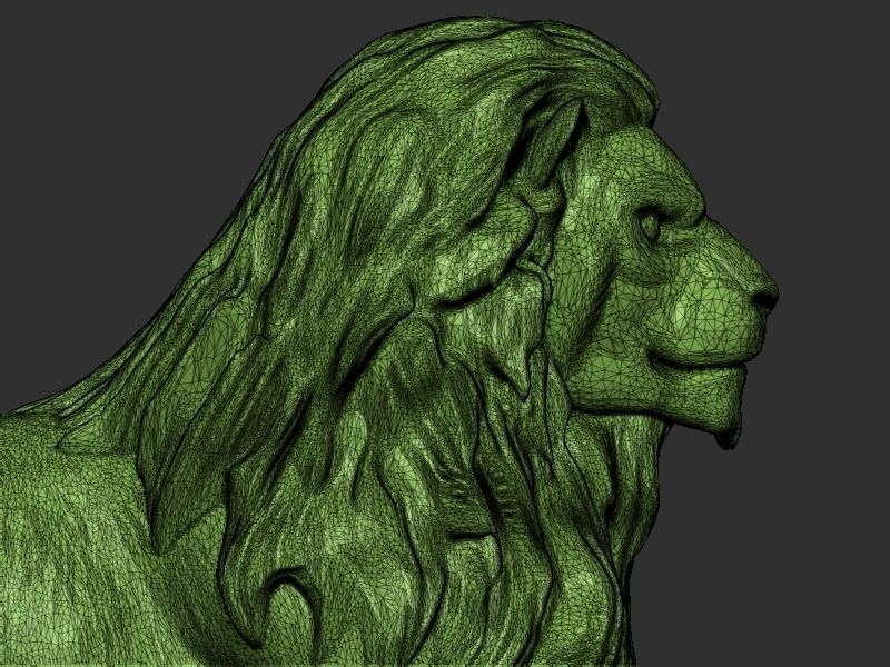 Sitting Lion 3D print model_10