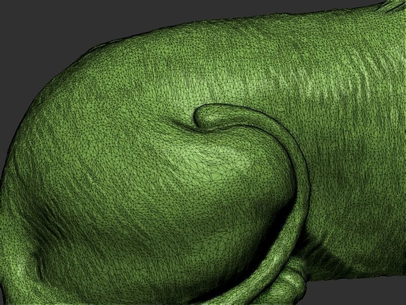 Sitting Lion 3D print model_11