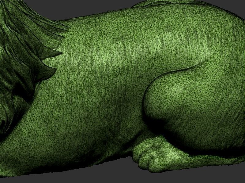 Sitting Lion 3D print model_12