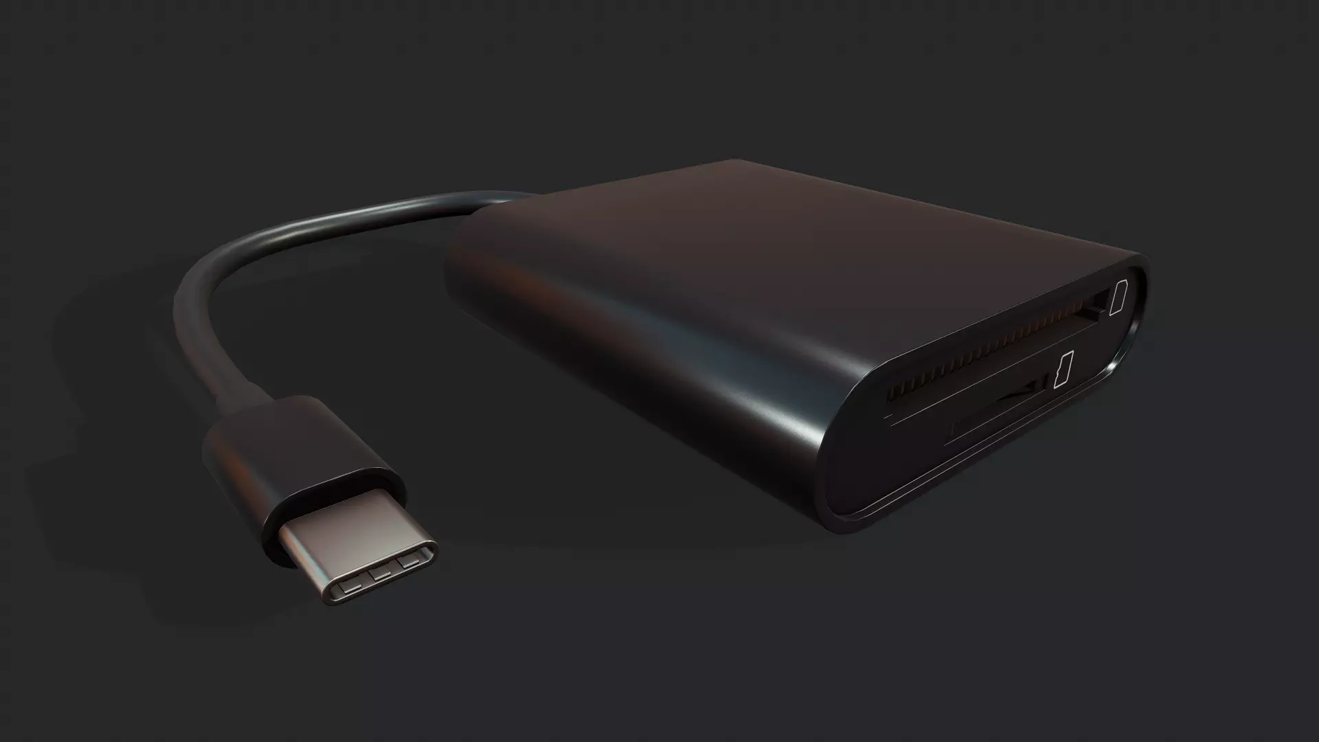 Sd Card Reader - Tutorial Included Low-poly 3D model_0