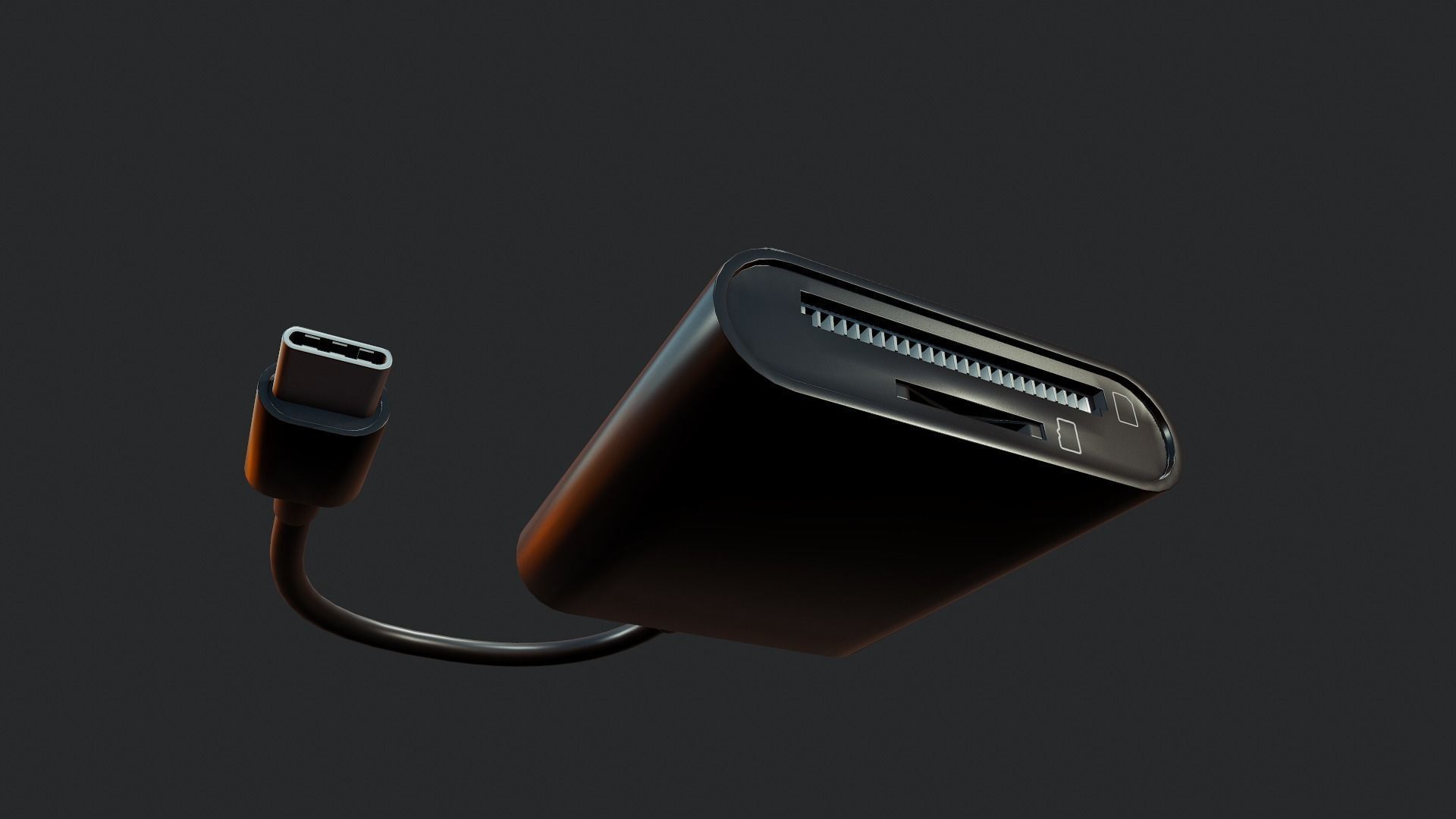 Sd Card Reader - Tutorial Included Low-poly 3D model_12